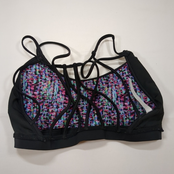 Fabletics Dash bikini top strappy back padded multi color, size S - Picture 6 of 6